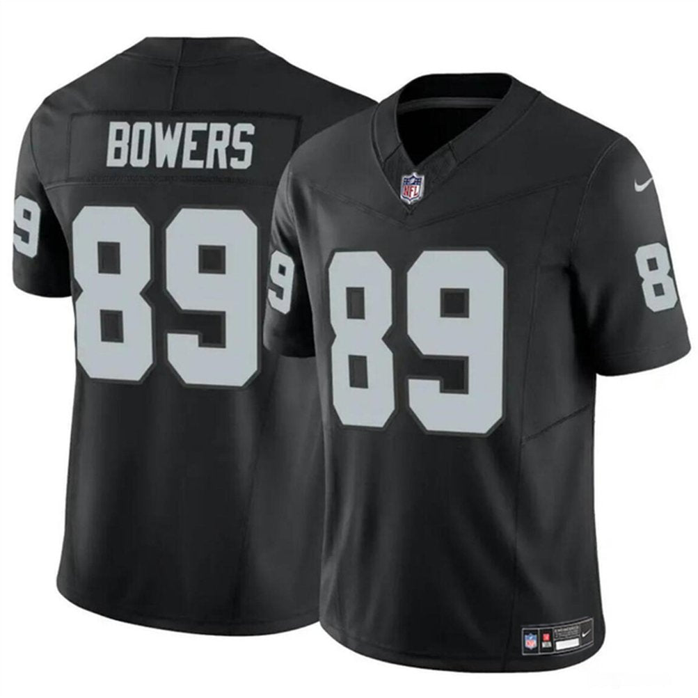 Men's Las Vegas Raiders #89 Brock Bowers Black 2024 Draft F.U.S.E Vapor Stitched Football Jersey 