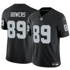 Men's Las Vegas Raiders #89 Brock Bowers Black 2024 Draft F.U.S.E Vapor Stitched Football Jersey 