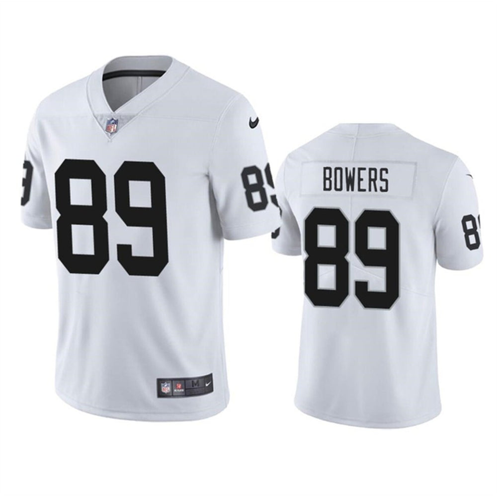 Men's Las Vegas Raiders #89 Brock Bowers White 2024 Draft Vapor Stitched Football Jersey 