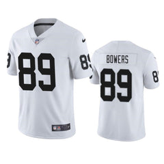 Men's Las Vegas Raiders #89 Brock Bowers White 2024 Draft Vapor Stitched Football Jersey 