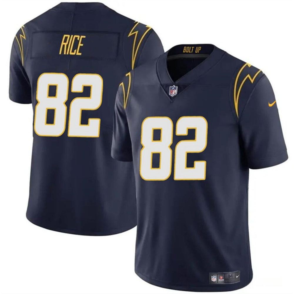Men's Los Angeles Chargers #82 Brenden Rice Navy 2024 Draft Vapor Limited Stitched Football Jersey 