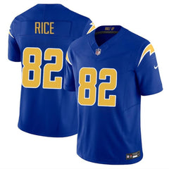 Men's Los Angeles Chargers #82 Brenden Rice Royal 2024 Draft F.U.S.E Vapor Limited Stitched Football Jersey 