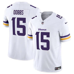 Men's Minnesota Vikings #15 Dallas Turner White 2024 Draft F.U.S.E Vapor Untouchable Limited Stitched Jersey 
