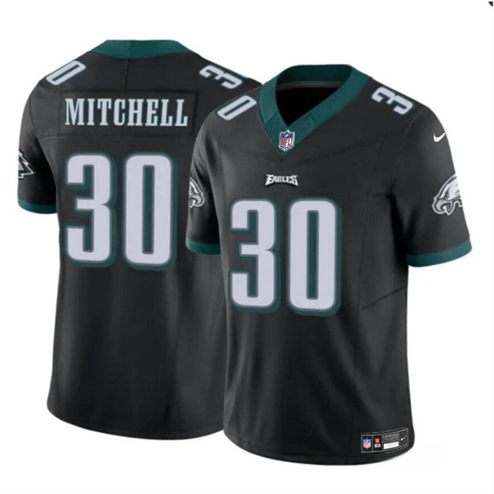 Men's Philadelphia Eagles #30 Quinyon Mitchell Black 2024 Draft F.U.S.E Vapor Untouchable Limited Stitched Football Jersey 