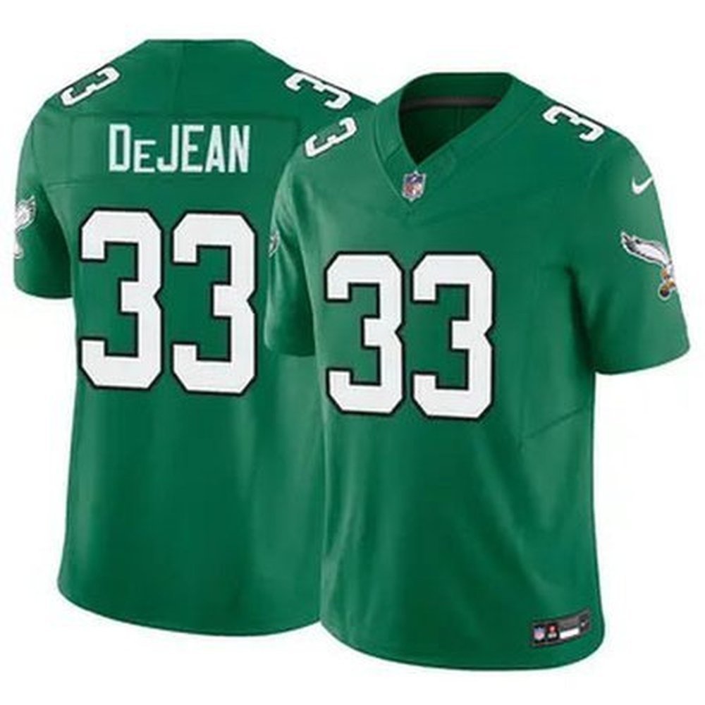 Men's Philadelphia Eagles #33 Cooper DeJean Green 2024 Draft F.U.S.E Vapor Untouchable Throwback Limited Stitched Football Jersey 