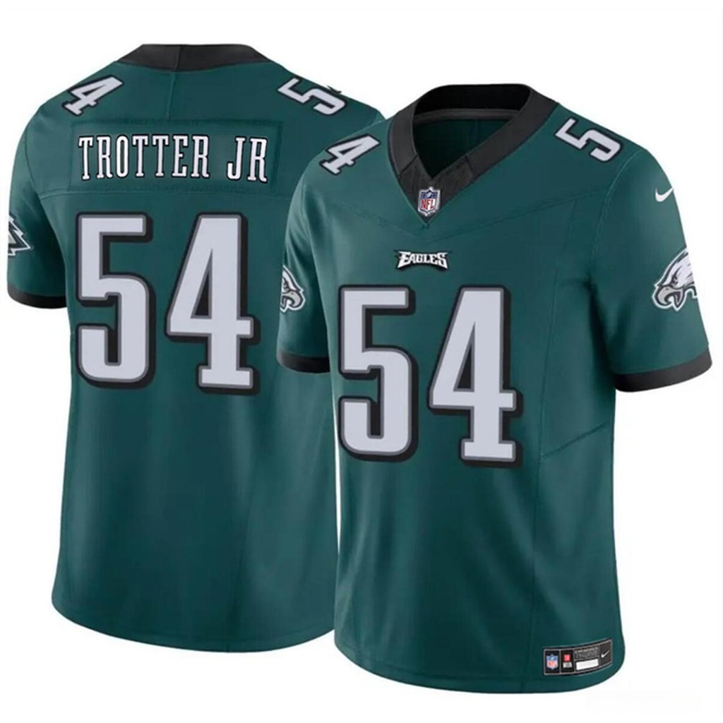 Men's Philadelphia Eagles #54 Jeremiah Trotter Jr Green 2024 Draft F.U.S.E Vapor Untouchable Limited Stitched Football Jersey 