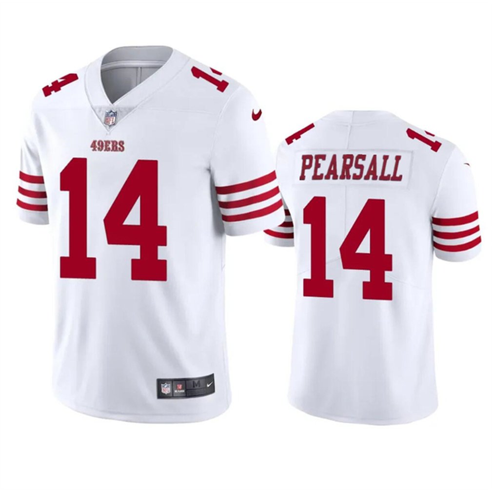 Men's San Francisco 49ers #14 Ricky Pearsall White 2024 Draft Vapor Untouchable Limited Stitched Football Jersey 