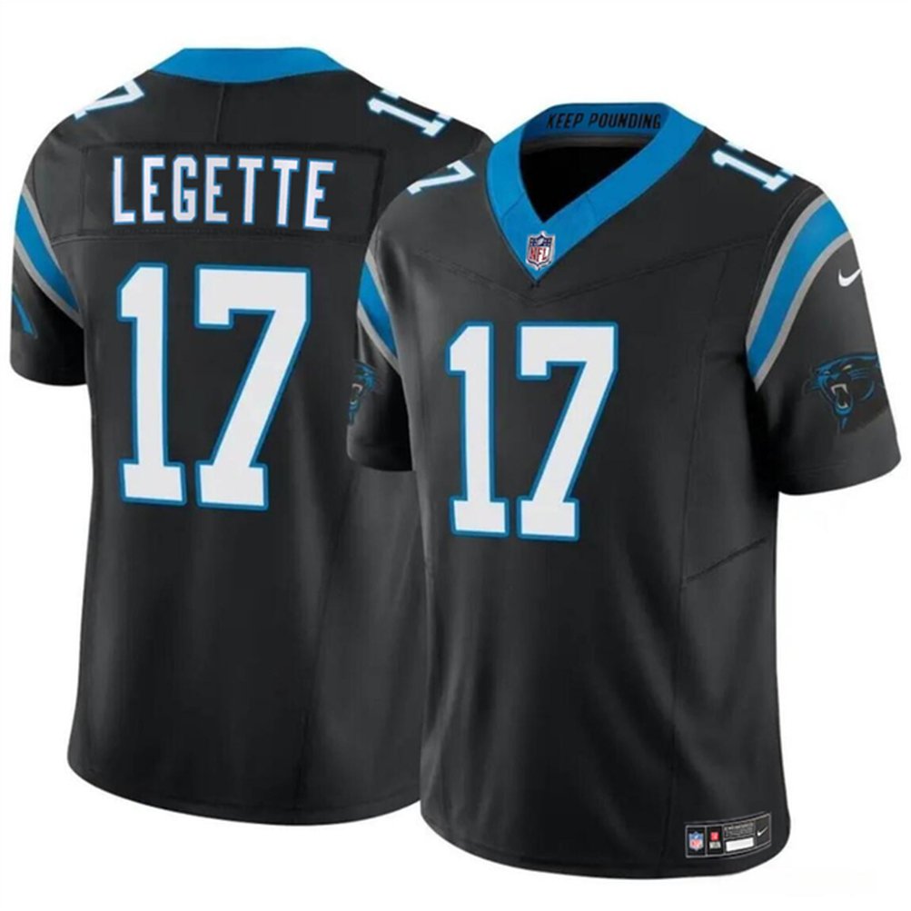 Youth Carolina Panthers #17 Xavier Legette Black 2024 Draft F.U.S.E Vapor Untouchable Limited Stitched Jersey 
