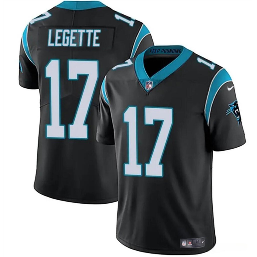 Youth Carolina Panthers #17 Xavier Legette Black 2024 Draft Vapor Limited Stitched Football Jersey 