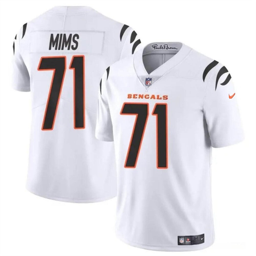 Youth Cincinnati Bengals #71 Amarius Mims White 2024 Draft Vapor Untouchable Limited Stitched Jersey 