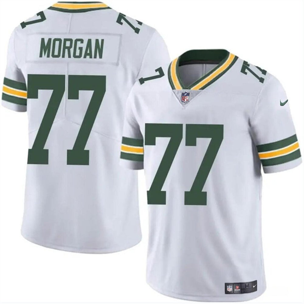 Youth Green Bay Packers #77 Jordan Morgan White 2024 Draft Vapor Untouchable Stitched Jersey 