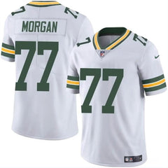 Youth Green Bay Packers #77 Jordan Morgan White 2024 Draft Vapor Untouchable Stitched Jersey 