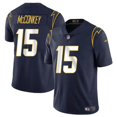 Youth Los Angeles Chargers #15 Ladd McConkey Navy 2024 Draft Vapor Limited Stitched Football Jersey 