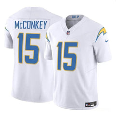Youth Los Angeles Chargers #15 Ladd McConkey White 2024 Draft F.U.S.E Vapor Limited Stitched Football Jersey 