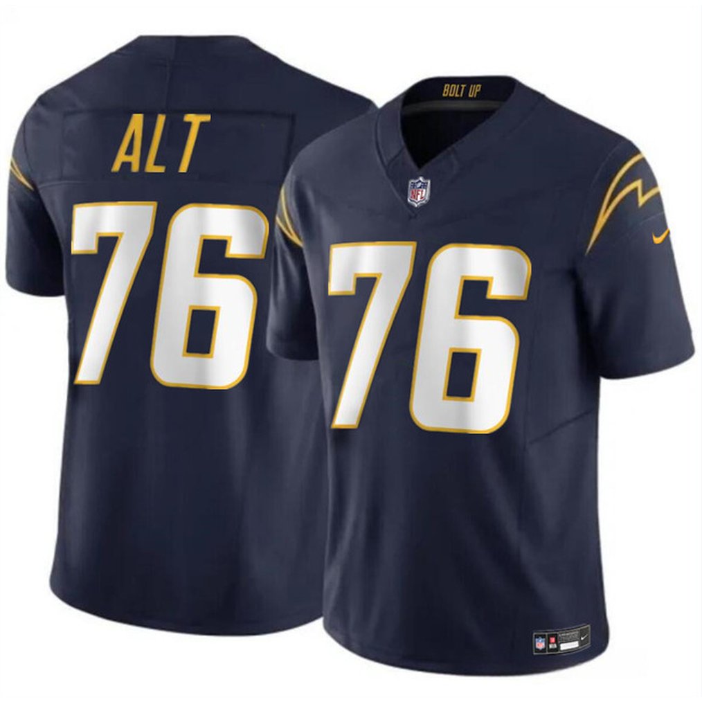 Youth Los Angeles Chargers #76 Joe Alt Navy 2024 Draft F.U.S.E. Vapor Limited Stitched Football Jersey 