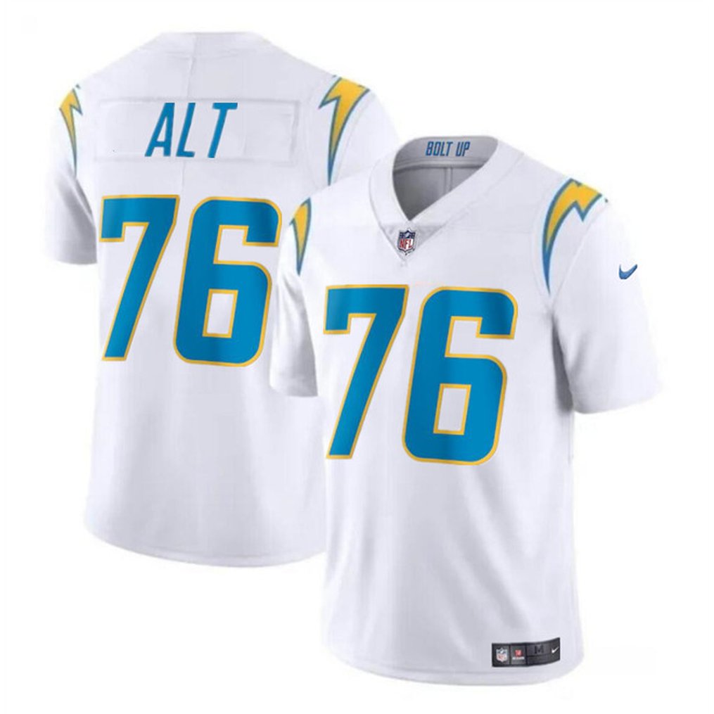 Youth Los Angeles Chargers #76 Joe Alt White 2024 Draft Vapor Limited Stitched Football Jersey 
