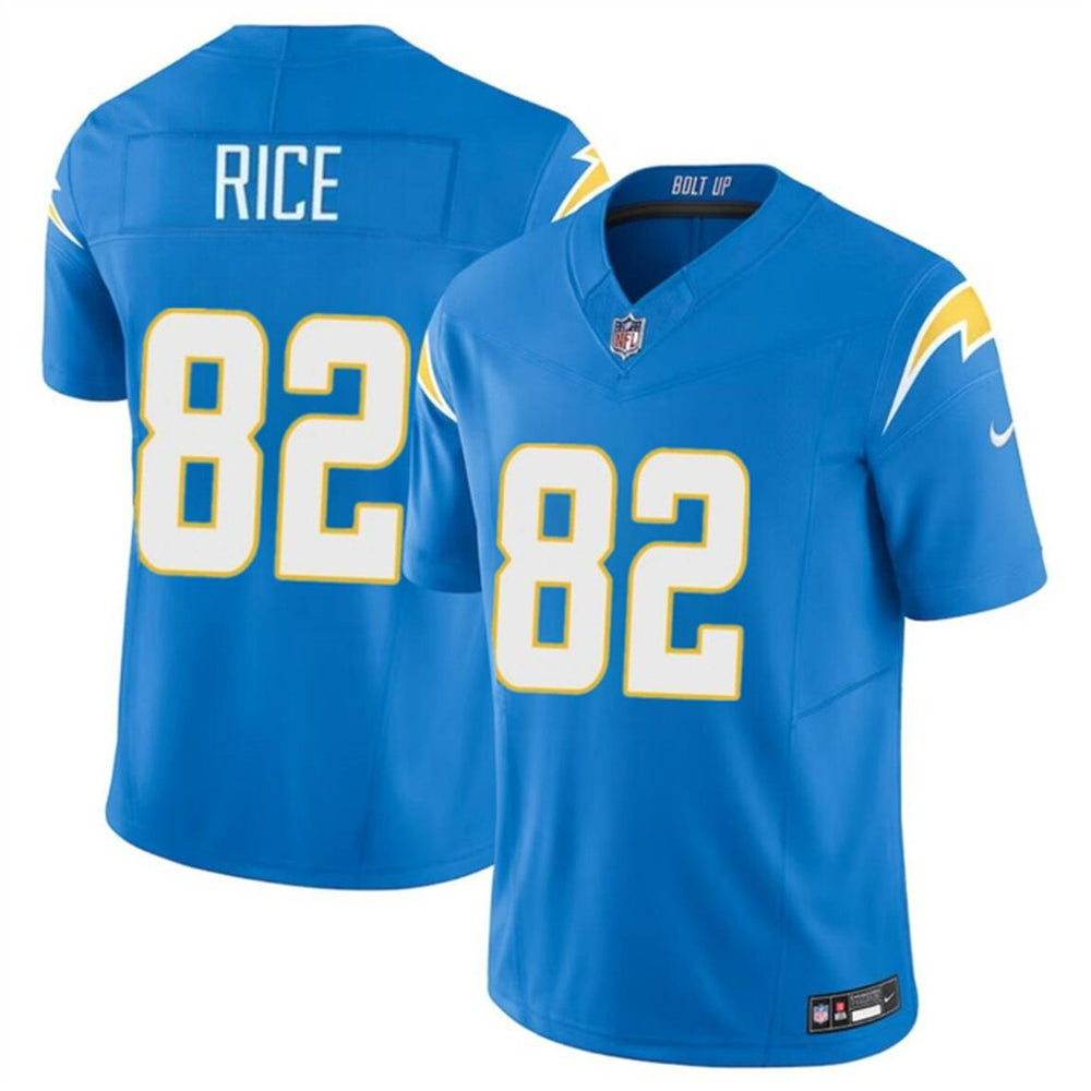 Youth Los Angeles Chargers #82 Brenden Rice Light Blue 2024 Draft F.U.S.E Vapor Limited Stitched Football Jersey 