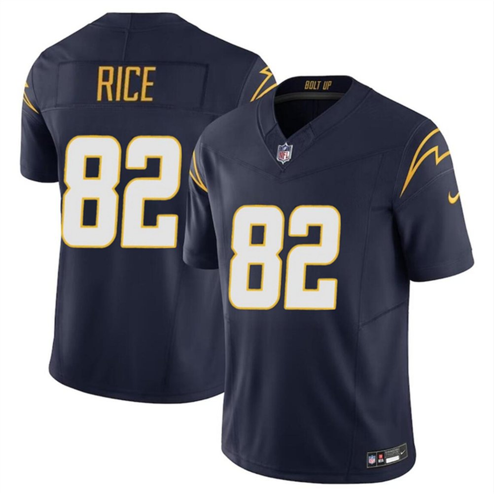 Youth Los Angeles Chargers #82 Brenden Rice Navy 2024 Draft F.U.S.E Vapor Limited Stitched Football Jersey 