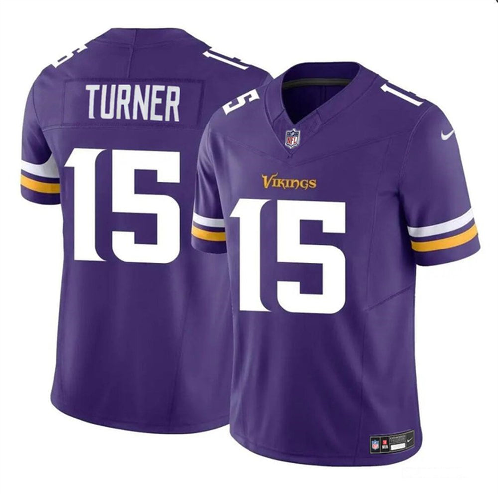 Youth Minnesota Vikings #15 Dallas Turner Purple 2024 Draft F.U.S.E. Vapor Untouchable Limited Stitched Jersey 