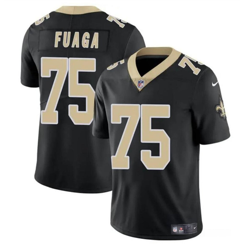 Youth New Orleans Saints #75 Taliese Fuaga Black 2024 Draft2024 Draft Vapor Limited Stitched Football Jersey 