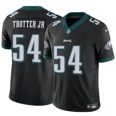 Youth Philadelphia Eagles #54 Jeremiah Trotter Jr Black 2024 Draft F.U.S.E Vapor Untouchable Limited Stitched Football Jersey 