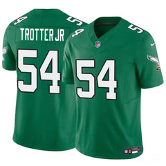 Youth Philadelphia Eagles #54 Jeremiah Trotter Jr Green 2024 Draft F.U.S.E Vapor Untouchable Throwback Limited Stitched Football Jersey 