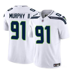 Youth Seattle Seahawks #91 Byron Murphy II White 2024 Draft F.U.S.E Vapor Limited Stitched Football Jersey 