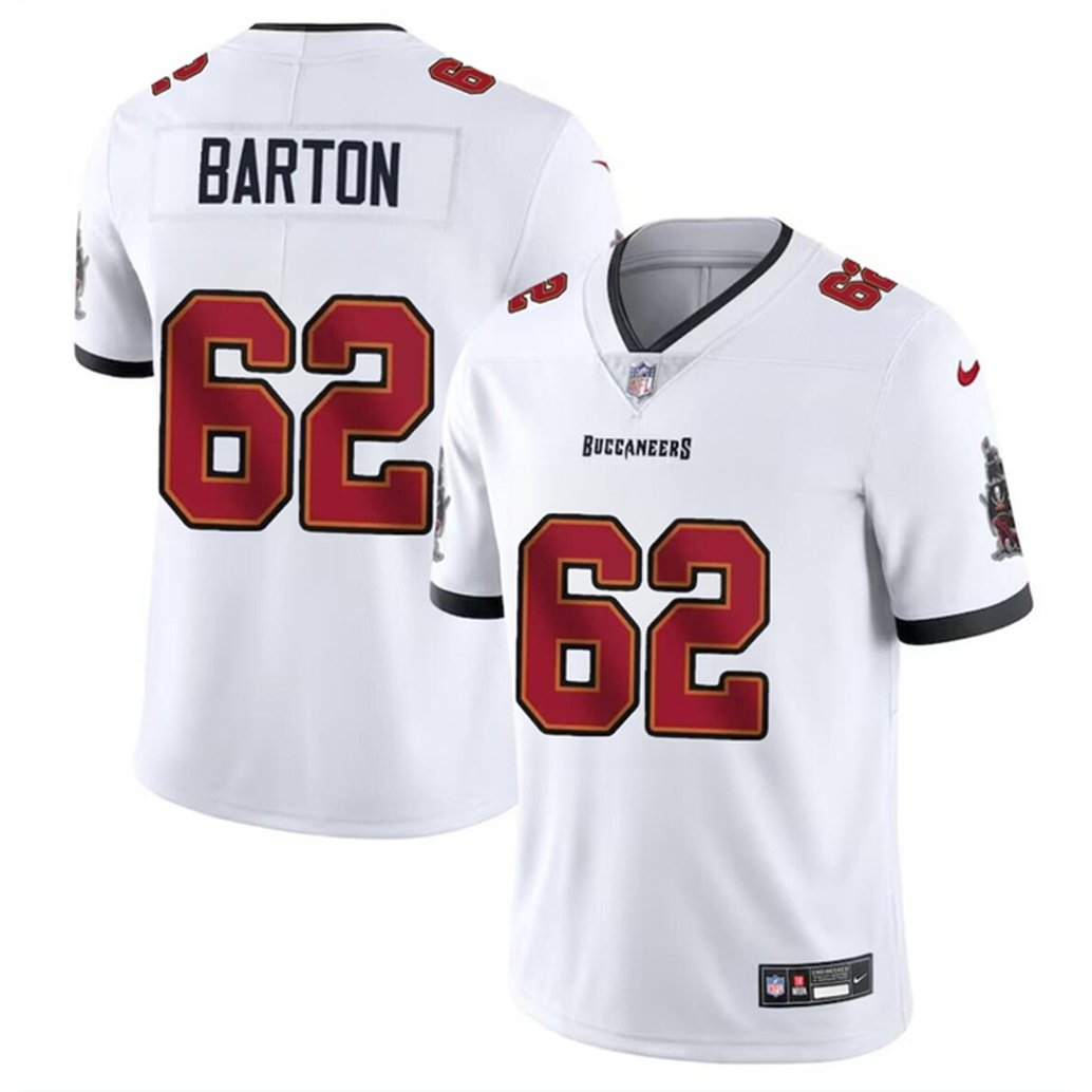 Youth Tampa Bay Buccaneers #62 Graham Barton White 2024 Draft Vapor Untouchable Limited Stitched Jersey 