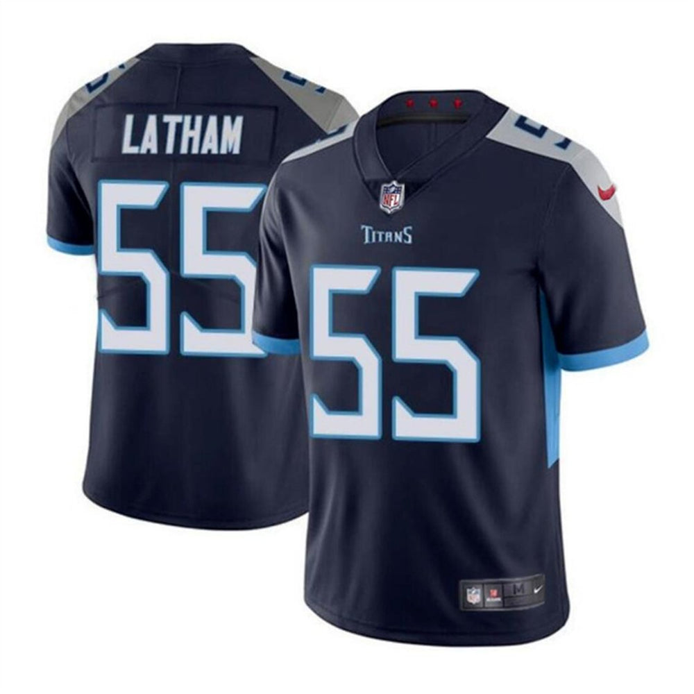 Youth Tennessee Titans #55 JC Latham Navy 2024 Draft Vapor Limited Stitched Football Jersey 