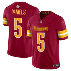 Youth Washington Commanders #5 Jayden Daniels Burgundy 2024 Draft F.U.S.E Vapor Limited Stitched Football Jersey 