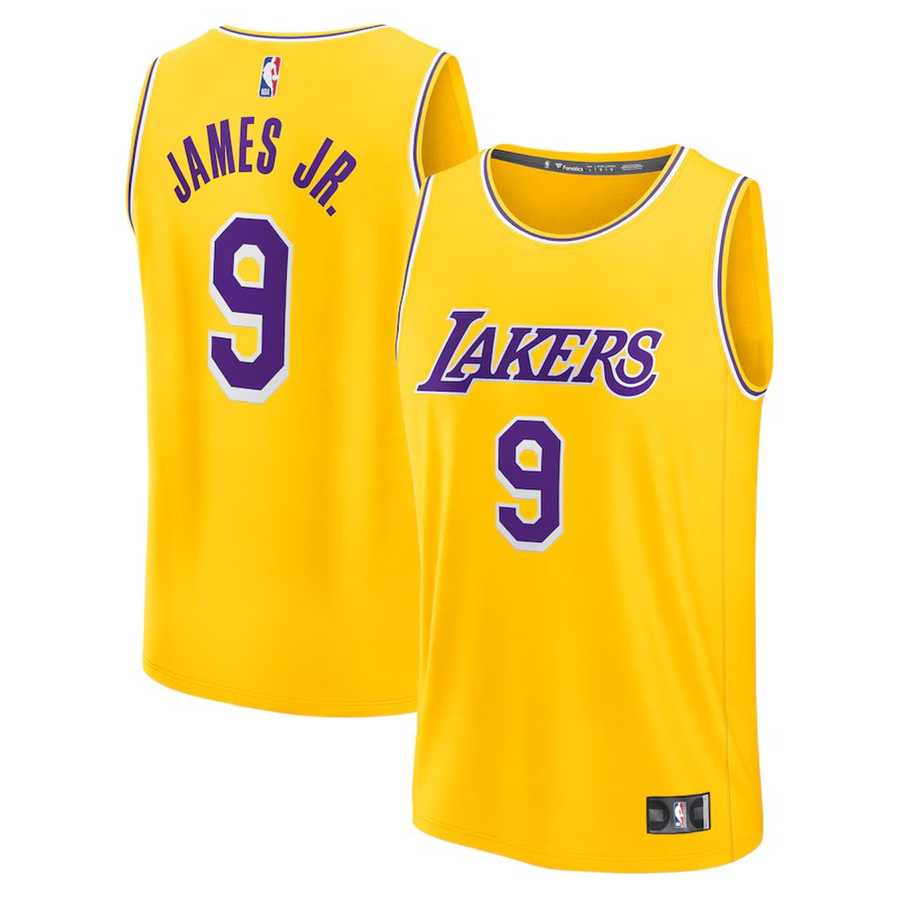 Men's Los Angeles Lakers Bronny James  Gold 2024 NBA Draft Fast Break Player Jersey - Icon Edition