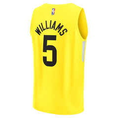 Men's Utah Jazz Cody Williams  Yellow 2024 NBA Draft Fast Break Player Jersey - Icon Edition