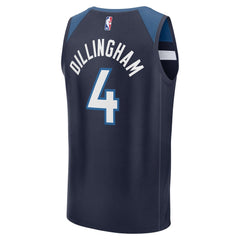 Men's Minnesota Timberwolves Rob Dillingham   Navy 2024 NBA Draft Fast Break Player Jersey - Icon Edition