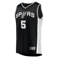 Men's San Antonio Spurs Stephon Castle  Black 2024 NBA Draft Fast Break Player Jersey - Icon Edition