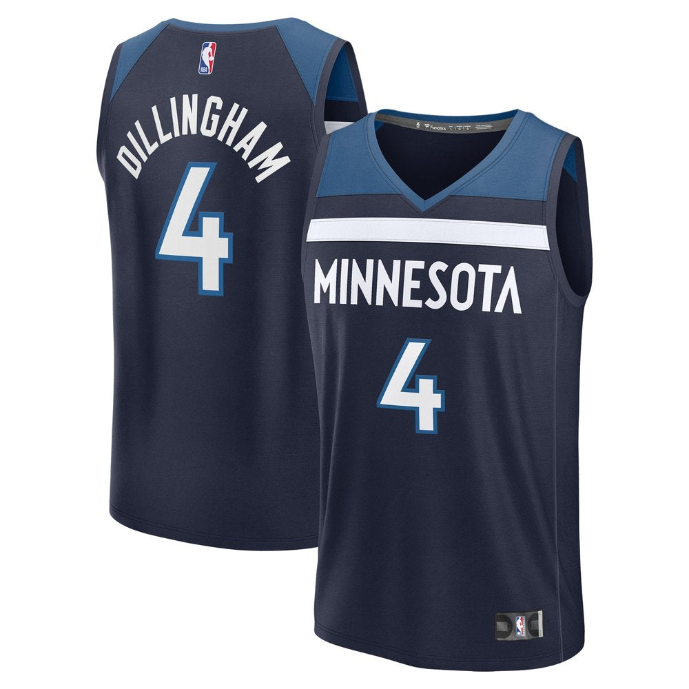 Youth Minnesota Timberwolves Rob Dillingham   Navy 2024 NBA Draft Fast Break Player Jersey - Icon Edition