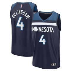Youth Minnesota Timberwolves Rob Dillingham   Navy 2024 NBA Draft Fast Break Player Jersey - Icon Edition