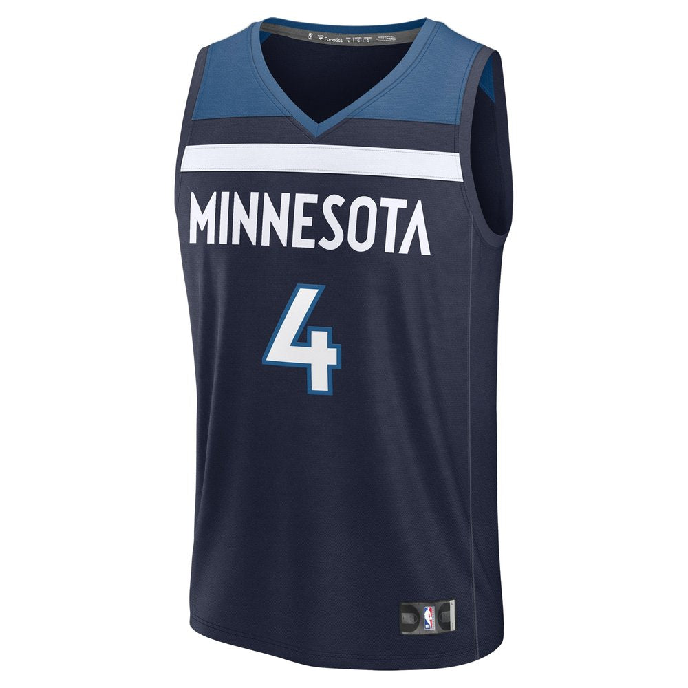 Youth Minnesota Timberwolves Rob Dillingham   Navy 2024 NBA Draft Fast Break Player Jersey - Icon Edition