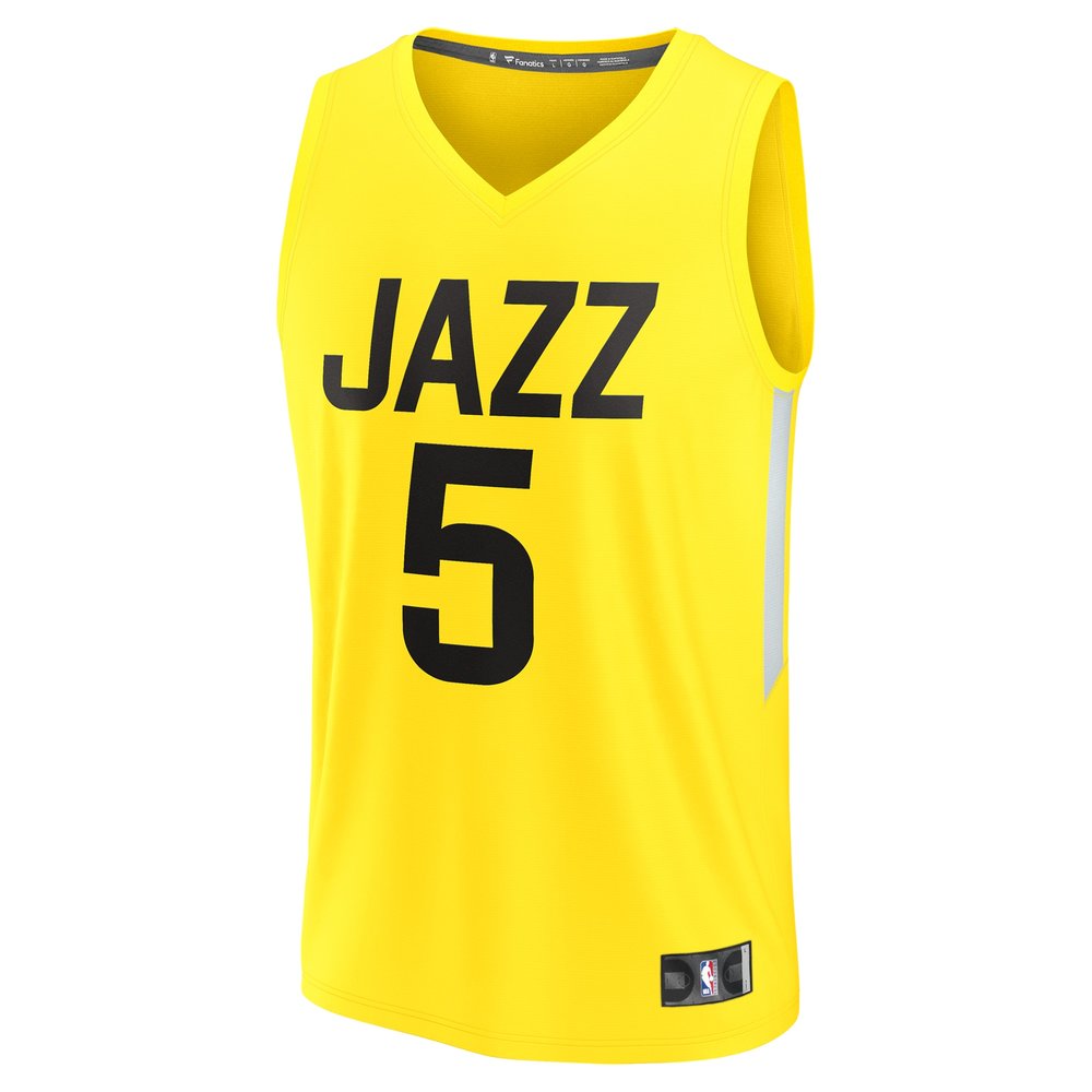 Youth Utah Jazz Cody Williams  Yellow 2024 NBA Draft Fast Break Player Jersey - Icon Edition