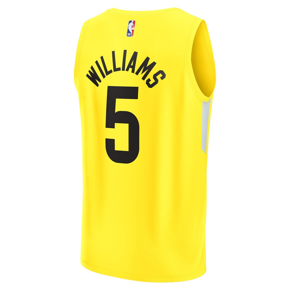 Youth Utah Jazz Cody Williams  Yellow 2024 NBA Draft Fast Break Player Jersey - Icon Edition