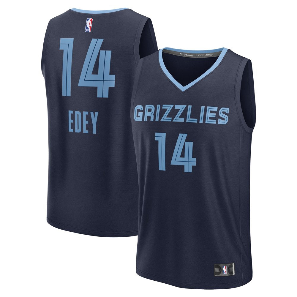 Men's Memphis Grizzlies Zach Edey  Navy 2024 NBA Draft Fast Break Player Jersey - Icon Edition