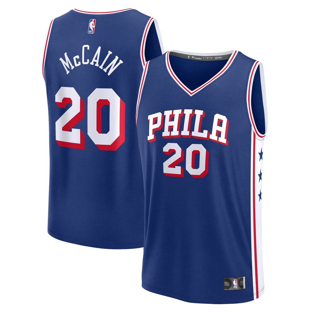 Men's Philadelphia 76ers Jared McCain  Royal 2024 NBA Draft Fast Break Player Jersey - Icon Edition