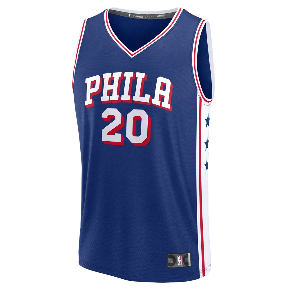 Men's Philadelphia 76ers Jared McCain  Royal 2024 NBA Draft Fast Break Player Jersey - Icon Edition