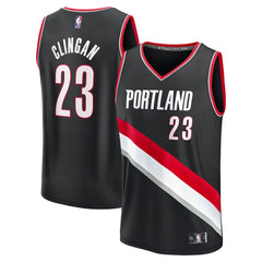 Men's Portland Trail Blazers Donovan Clingan  Black 2024 NBA Draft Fast Break Player Jersey - Icon Edition