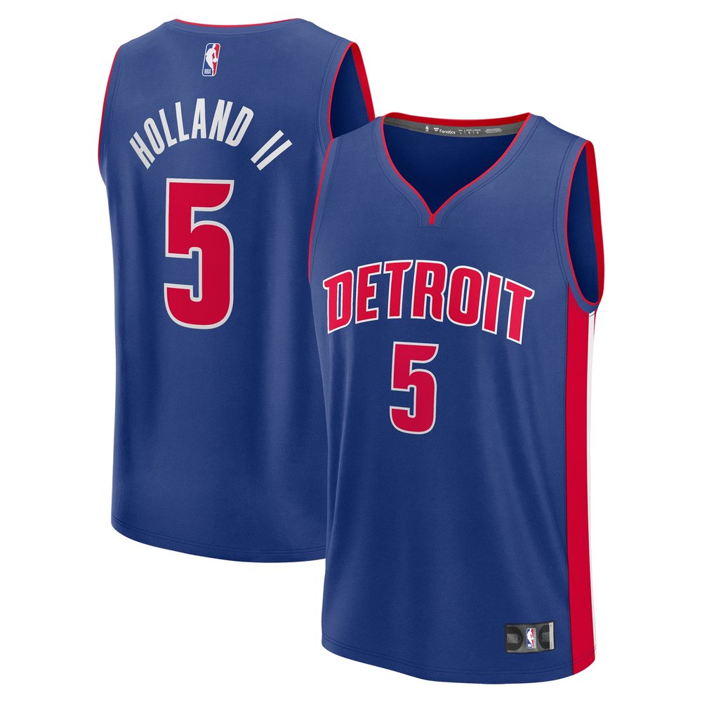 Youth Detroit Pistons Ron Holland  Blue 2024 NBA Draft Fast Break Player Jersey - Icon Edition