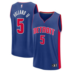 Youth Detroit Pistons Ron Holland  Blue 2024 NBA Draft Fast Break Player Jersey - Icon Edition
