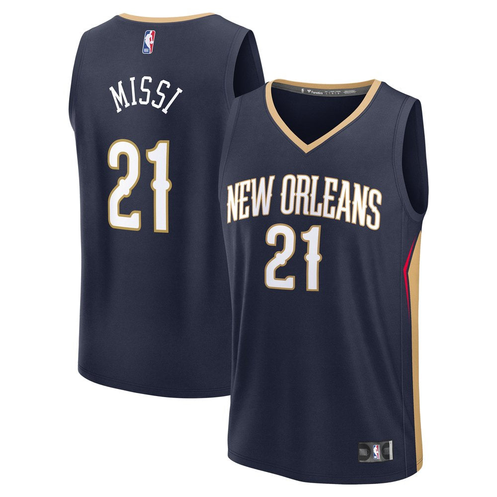 Youth New Orleans Pelicans Yves Missi  Navy 2024 NBA Draft Fast Break Player Jersey - Icon Edition