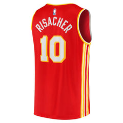 Men's Atlanta Hawks Zaccharie Risacher  Red 2024 NBA Draft Fast Break Player Jersey - Icon Edition