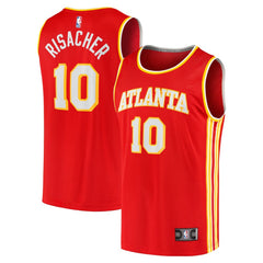 Youth Atlanta Hawks Zaccharie Risacher  Red 2024 NBA Draft Fast Break Player Jersey - Icon Edition