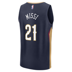 Men's New Orleans Pelicans Yves Missi  Navy 2024 NBA Draft Fast Break Player Jersey - Icon Edition