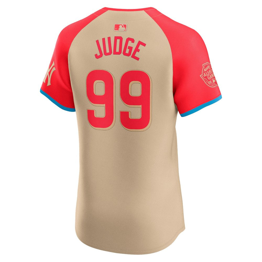 Men's American League Aaron Judge Cream 2024 MLB All-Star Game Elite Player Jersey